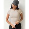 Women's Top Solid Color Sports Short Sleeve T-shirt