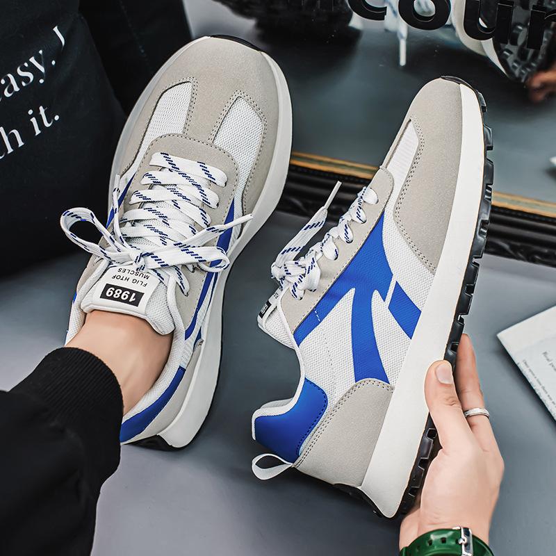 

Мужская обувь 2025 года, весна, новая дышащая платформа, универсальная, удобная, вирусные тенденции, низкие туфли для пап, повседневная спортивная обувь 39