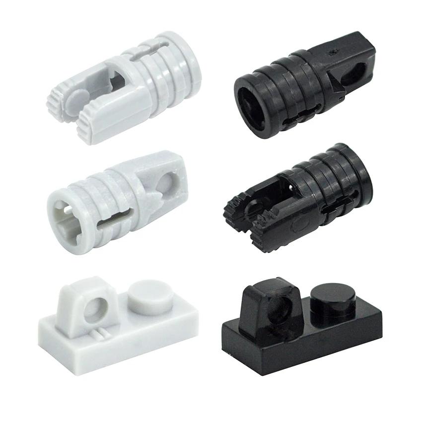 MOC Technical Building Block Parts Teeth Hinge Cylinder 1x2 Axle Hole Particle DIY Toy Brick Compatible With 30553 30552 52731