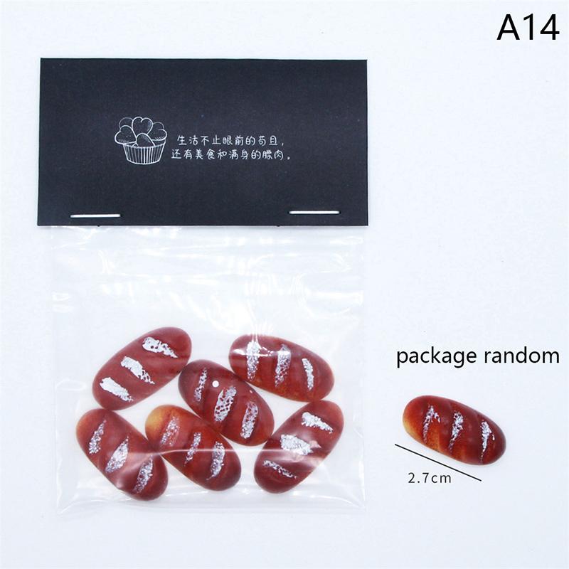 1 Bag 1/12  Miniature Simulation Bread Fruits Dollhouse Miniature Food Breakfast Snack Dessert Cookie Donuts Candy Kitchen Toys