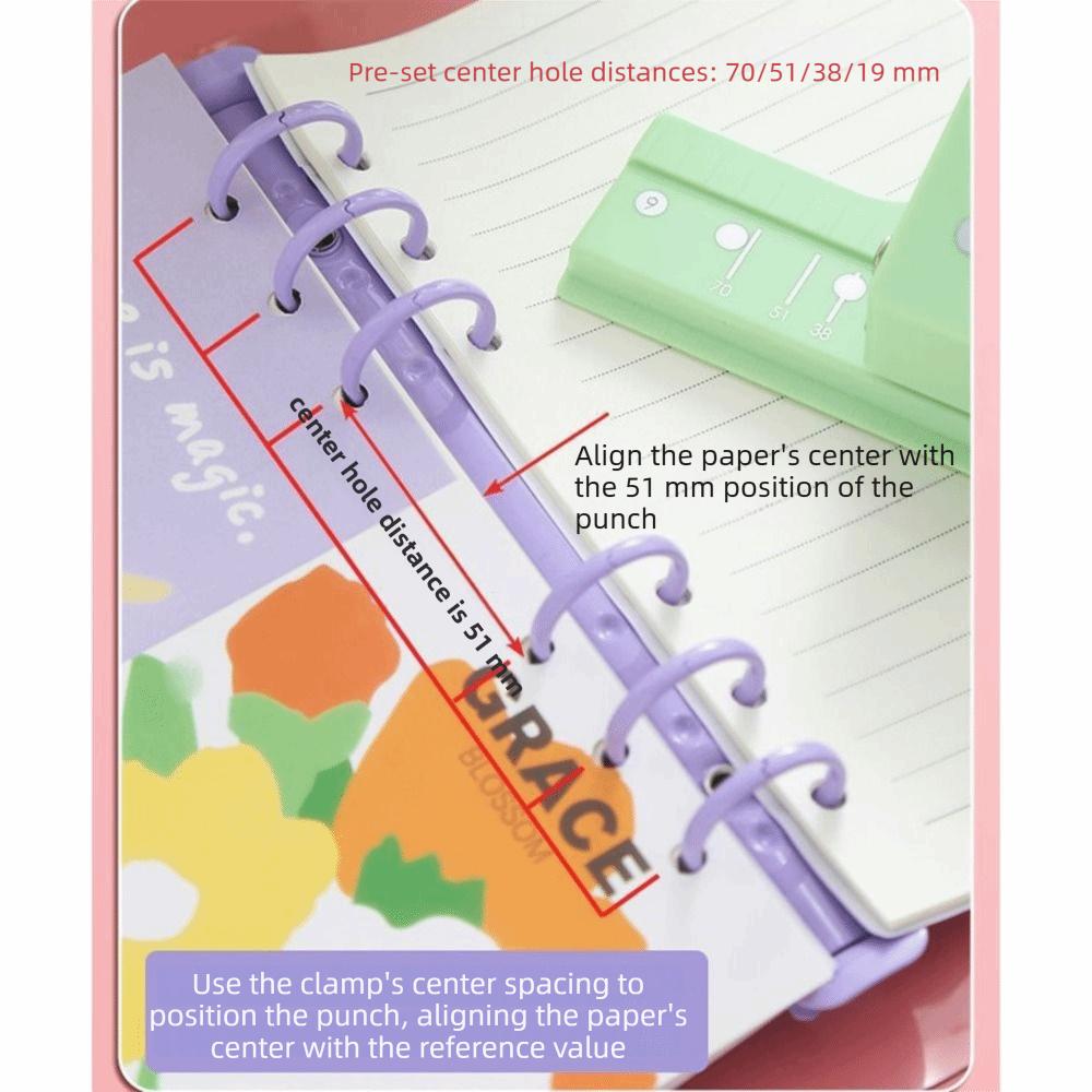 DIY Paper Hole Puncher 3 Holes Paper Binding Punch Hole Punching Machine  Book Binding