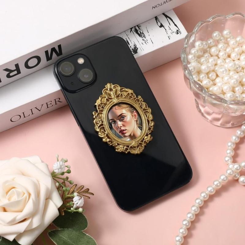 Миниатюрная золотая фоторамка Маленькая антикварная фоторамка Маленькая витиеватая барочная рамка HX6C CN