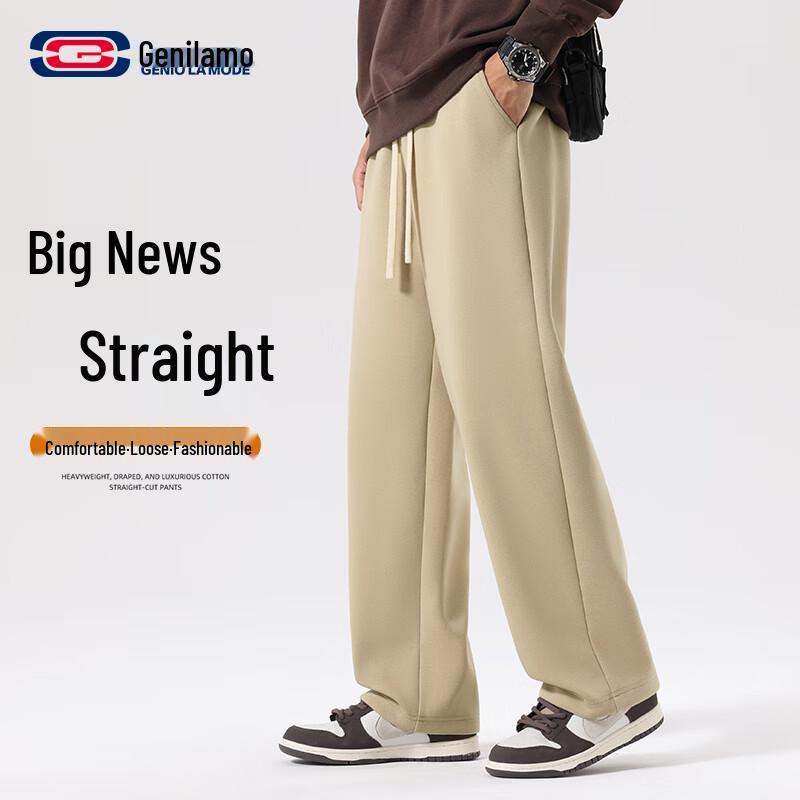

GENIOLAMODE Men s Straight-Leg Casual Sweatpants L