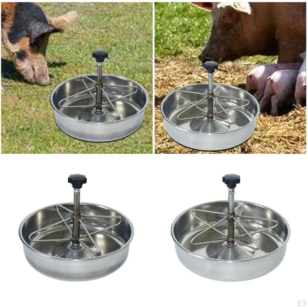 Pig Feed Trough Feeder Bowl Stainless Steel Piglet Waterer Livestock