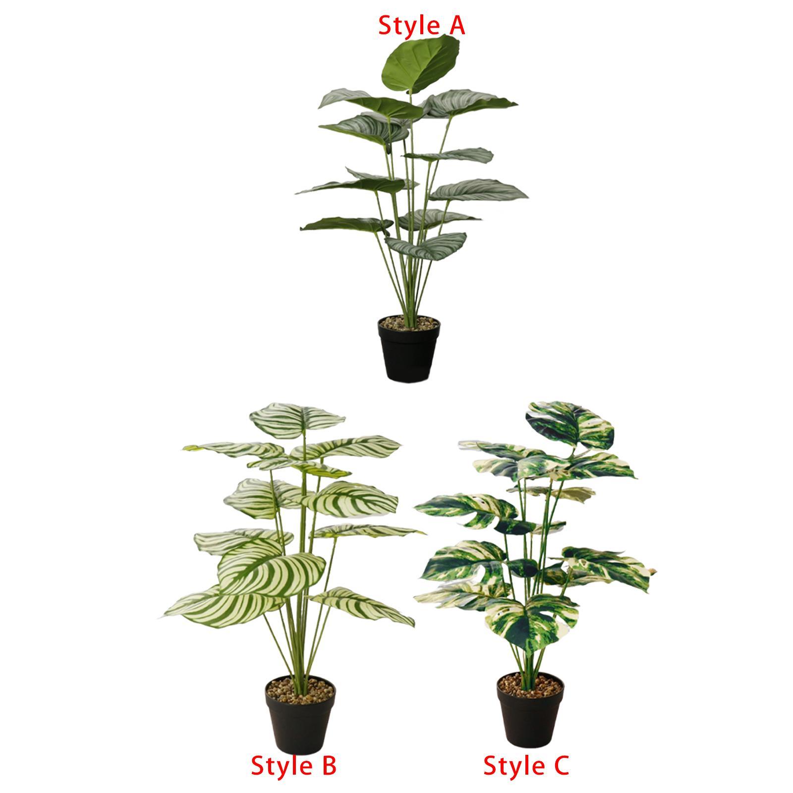 Artificial Plants Greenery Bonsai Potted Plant for Table Bedroom Farmhouse Style B