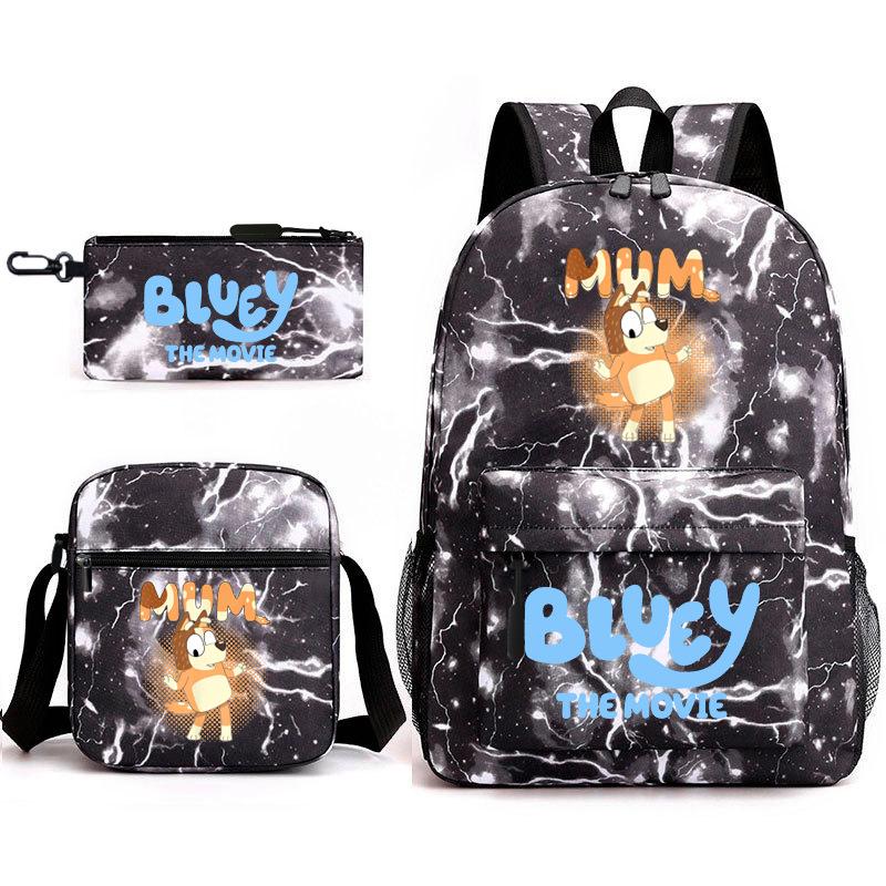 New Product, Bruwangwang Student Schoolbag, Fashionable and Popular, Backpack, Shoulder Bag, Pencil Bag, Three-piece Set.