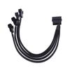 USB Cables Hubs & Adapters Black Sleeved 4Pin Ide Molex To Port 3Pin4pin Power Supply Plug Cooler Cooling Fan Splitter Cable Wire For Pc Computer