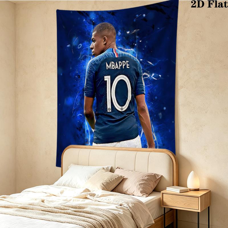 Mbappe Wall Tapestry Aesthetic Wall Hanging Printed Fabric Blanket Decorative Tapestries For Bedroom Living Room Home Decor