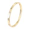 Exquisite Copper Zircon Four-Petal Flower Bracelet for Women