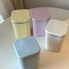 Simple Desktop Mini Trash Can with Lid, Creative Press-Type Waste Bin for Living Room and Office Cleaning & Storage