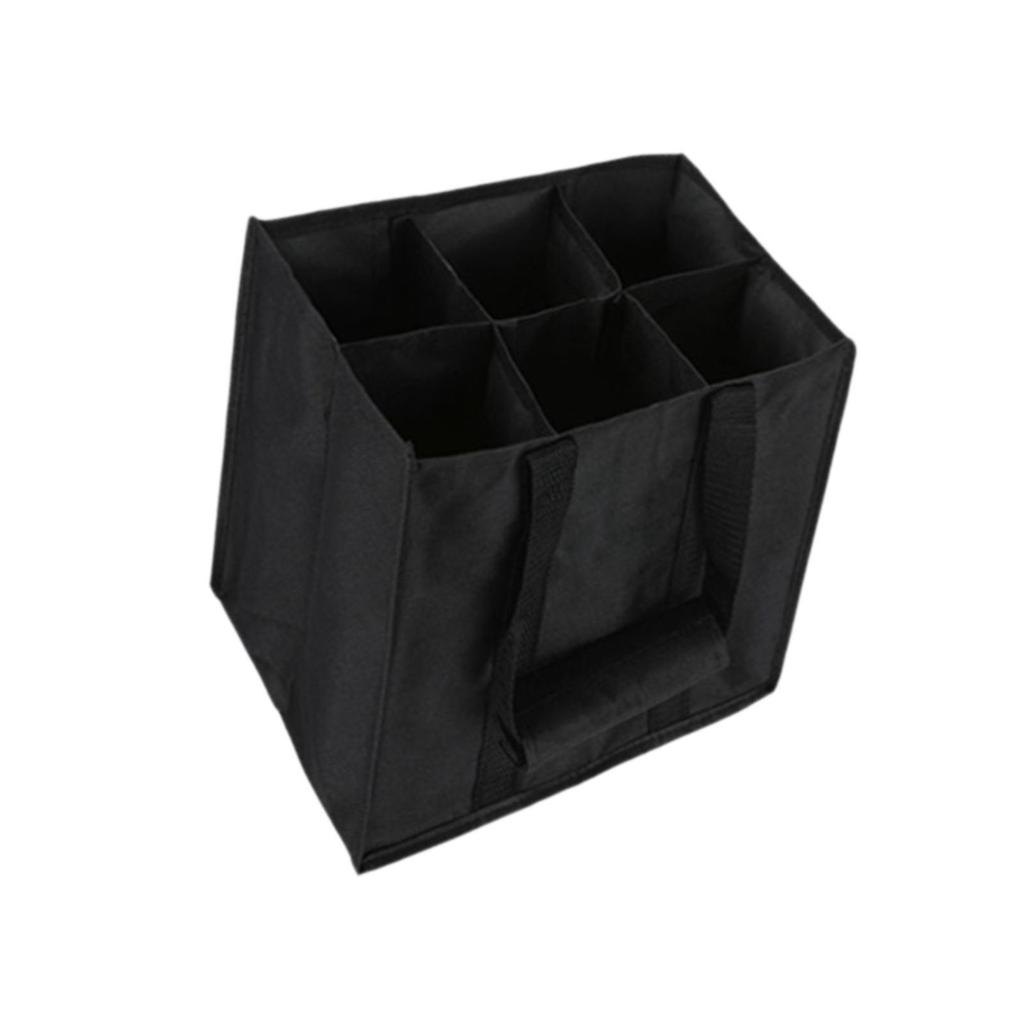 6 Bottle Wine Tote Bag, Holder Gift Bag with Carry Handle, Non Woven