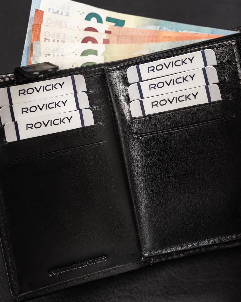 Large men's wallet made of natural leather - Rovicky