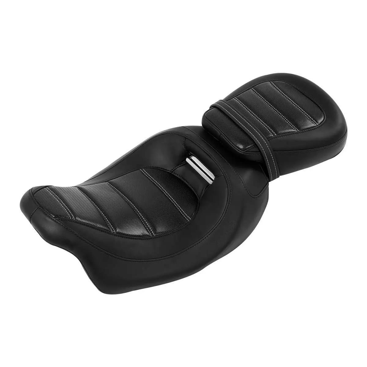 Motorcycle Driver Passenger Seat For Harley Touring CVO Street Glide Electra Glide 2009-2023