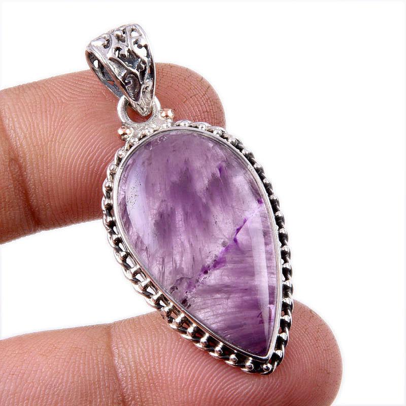 

Natural Cacoxenite Gemstone 925 Solid Sterling Silver Jewelry Pendant 1.75 k0f41
