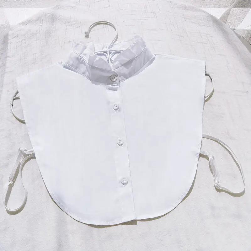 Fake Collar For Shirt Detachable Collars Solid Shirt Lapel Blouse Top Men Women Black White Girls Top Clothes QH132