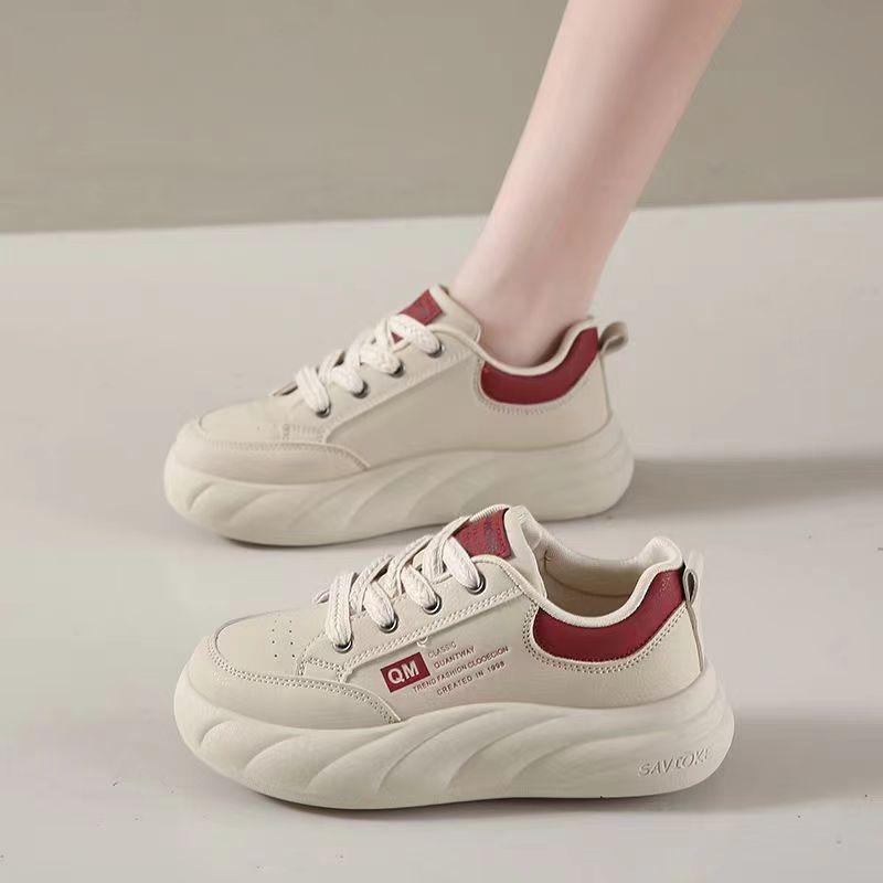 

Женская обувь, новая весенняя мягкая подошва, удобные кожаные туфли на платформе, высококачественные повседневные спортивные белые туфли 40