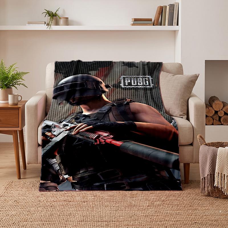 PUBG (1) Yumuşak Sıcak Flanel Battaniyeler Ev Dekorasyonu Hediyelik Rahat Battaniye