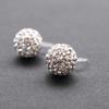 Earrings for 8mm pave looks like wedding resin Miyabi Grace women, crystal, ball, popular, earrings, bijou, rhinestone, cute, non-pierced earrings,
