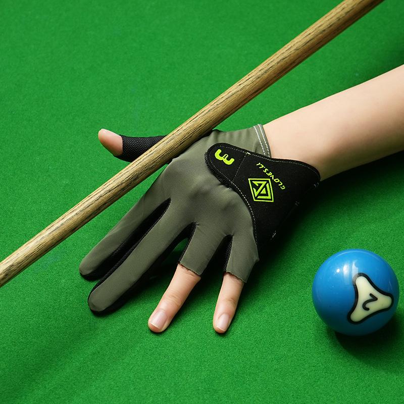 Durable Comfortable Single Anti Slip Half Finger Lightweight Snooker Sweat Wicking Fishing Gloves for Both Men and Women