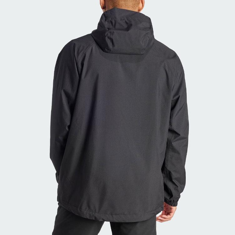 adidas Outdoor Hiking Waterproof And Breathable Windbreaker Jacket Men's Black IP1435