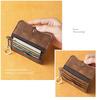 Retro 4-card Slot Card Bag Compact and Portable with Keychain Attached Making Travel More Convenient