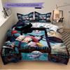 3pcs Jack and Sally Friends Bedding Set Includes Quilt Cover and Pillowcases, Suitable for All Seasons F050