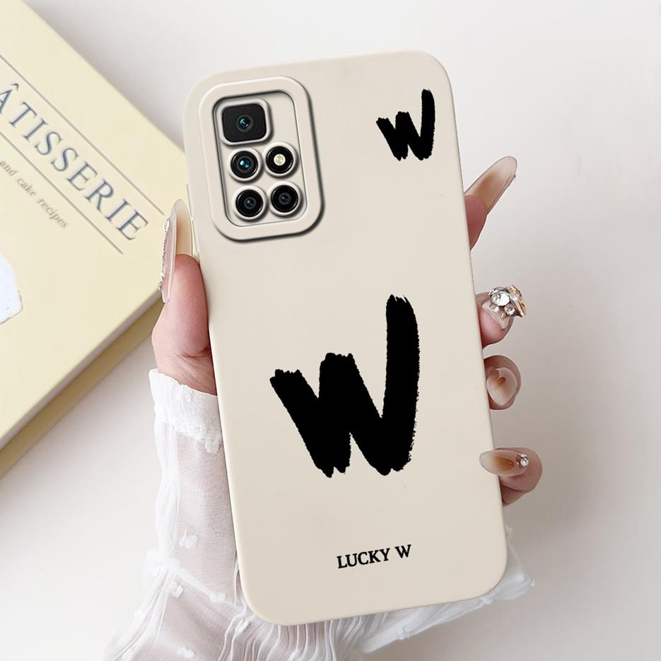 For Xiaomi Redmi 10 Case Fashion Lucky Letters Cover Shockproof Soft TPU Phone Case For Xiaomi Redmi 10 Prime Redmi10 2022 Shell