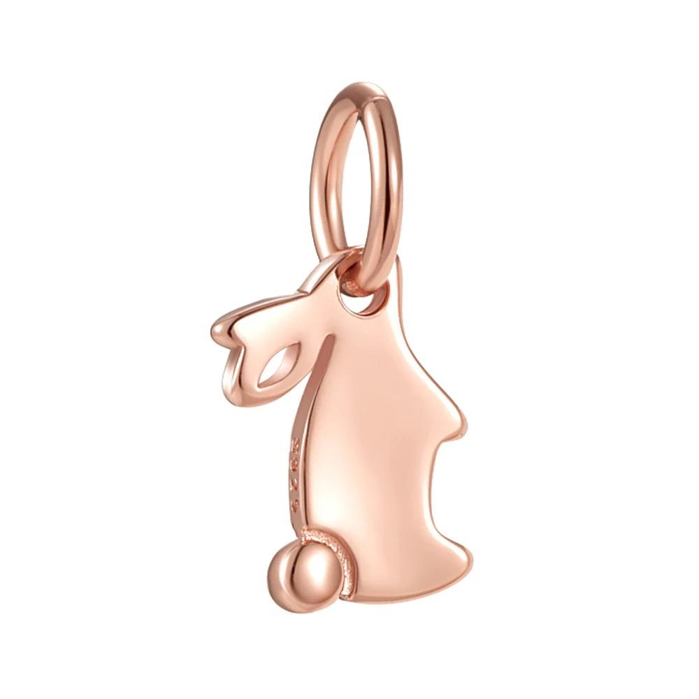 925 Silver Squirrel Fox Lion Rabbit Charm Beads DIY Bracelet Women Fashion Jewelry Gift
