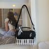 PU Leather Versatile Crossbody Bag Piano Pattern Music Note Handbags for Women Ladies Work Shopping Travel Daily Use