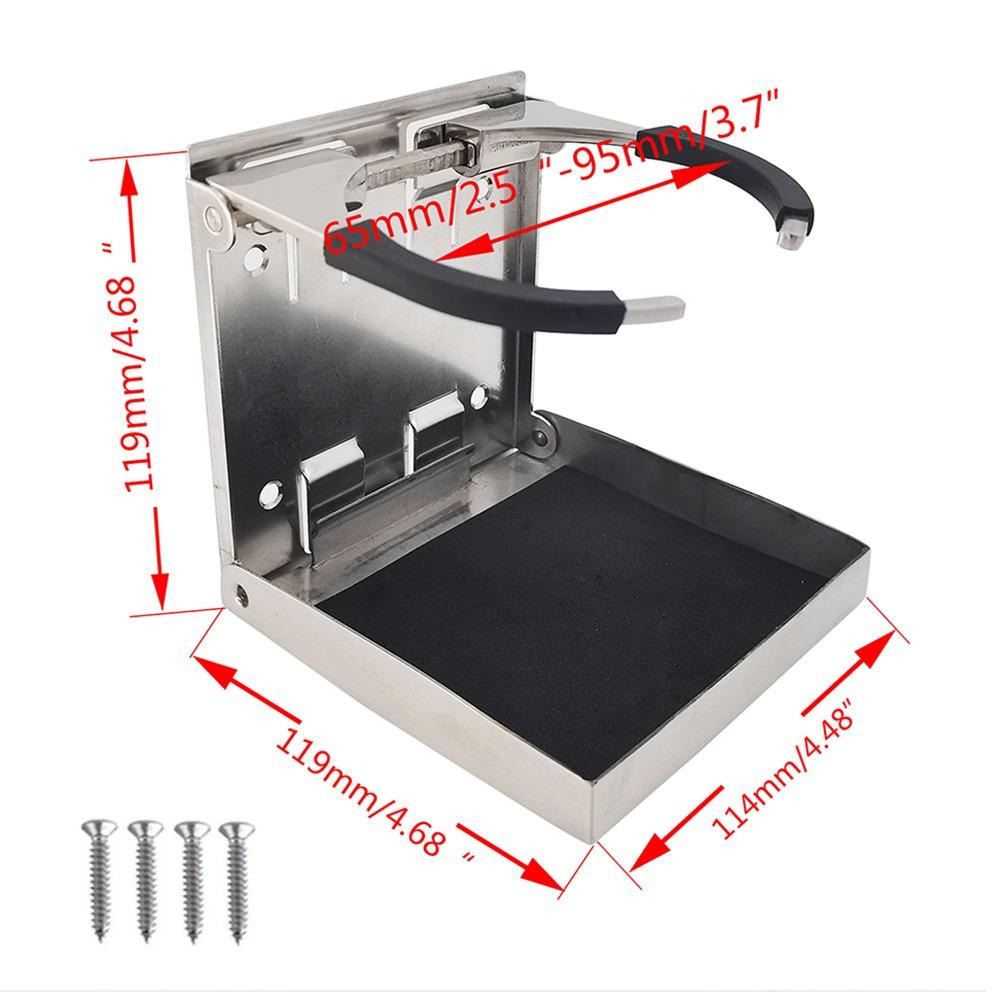 Adjustable Stainless Steel Bottle Holder Rust-proof Drink Holder  For Car Marine Boat Truck