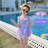 2025 New Girls' One-Piece Mermaid Swimsuit - Cute Princess Summer Swimwear