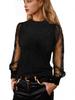 2026 European Glitter Long Sleeve Women's Casual Loose Round Neck T-shirt Top