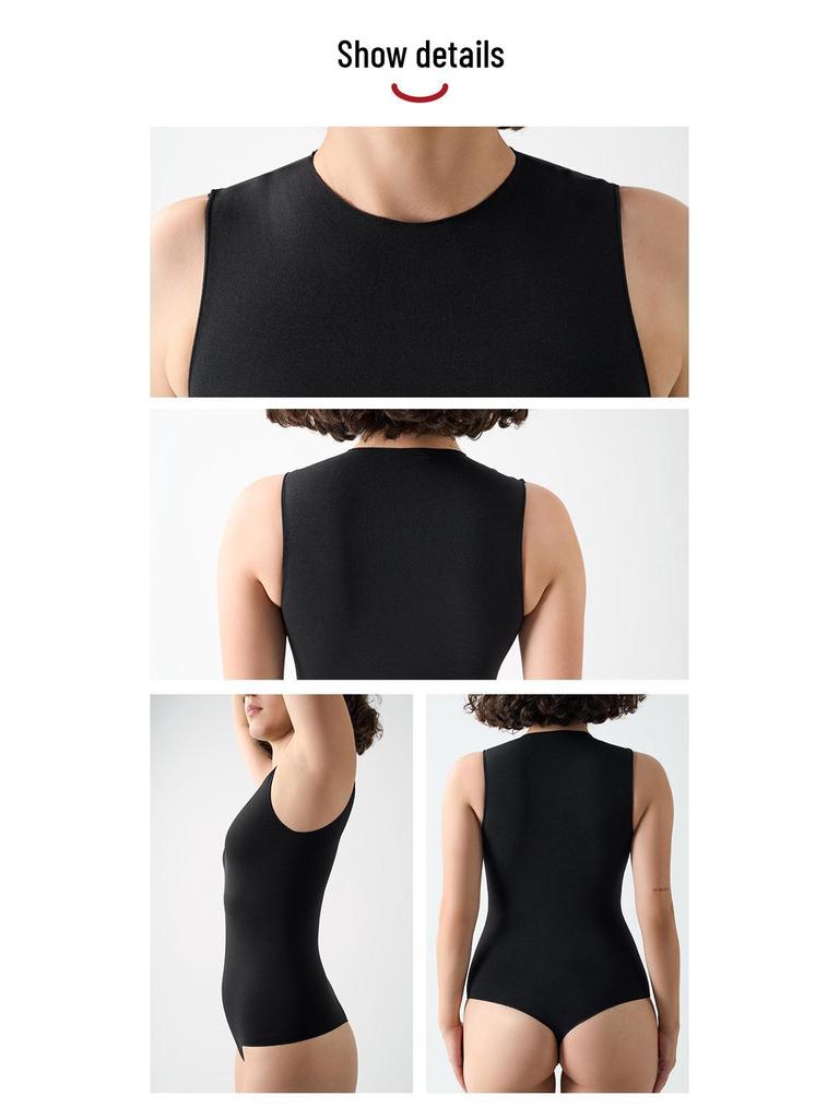 Seamless Crew Neck Sleeveless Sport Bodysuit