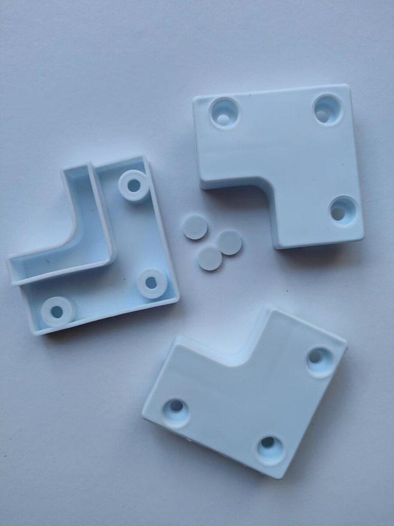 PP Acid-Base Cabinet with Double Opening Press Glass Doors and Right Angle Glass Corner Protector