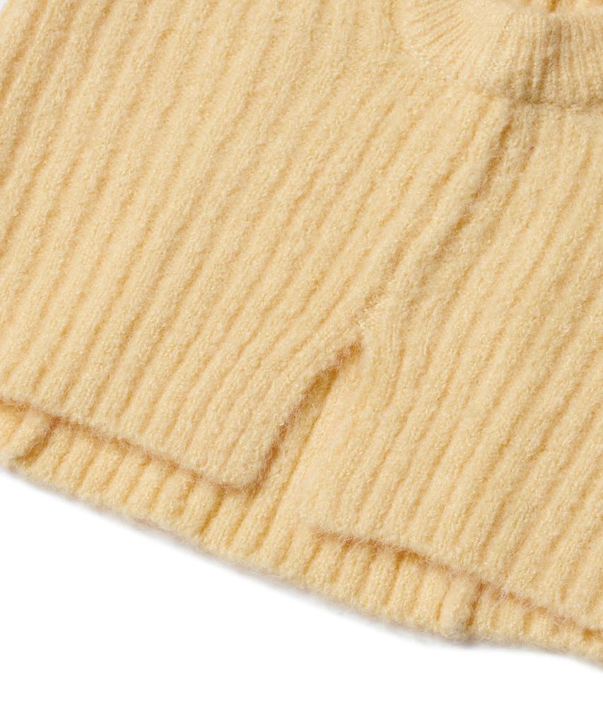 MUSINSA STANDARD WOMAN Women'S Soft Boucle Knit Balaclava [Yellow]