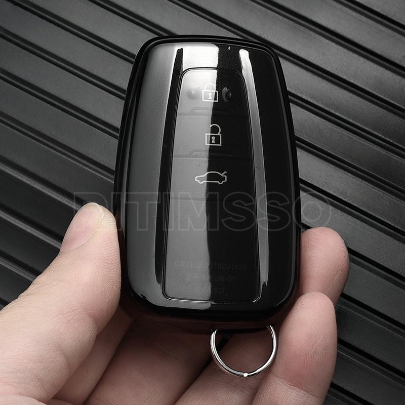 Car Key Case Protector Soft Tpu Key Shell Cover Auto Accessories For Toyota Prius Camry Corolla C-Hr Chr Rav4 Prado