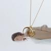Korean Version Sweater Chain Simple And Versatile Sun And Moon Long Female Necklace Student Chain Jewelry Premium