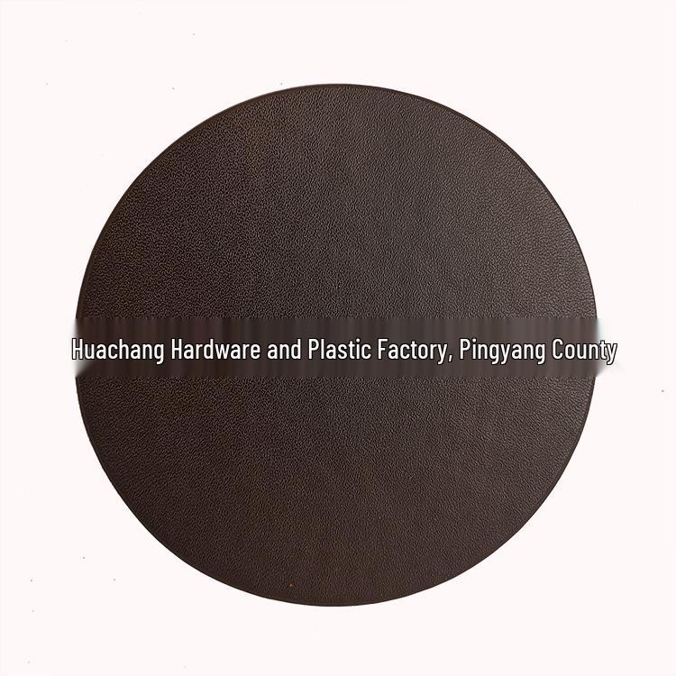 PU Heat-Resistant Non-Slip Round Leather Coaster Placemat - High Temperature Insulation Pad