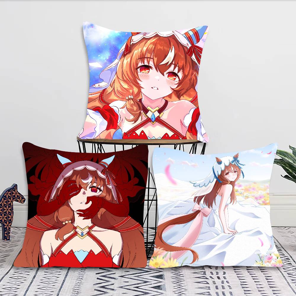 Still In Love Anime U-Uma Musume Pillow Case Fashion Square Pillowcase Bedroom Sofa Room Ins Decoration Leisure
