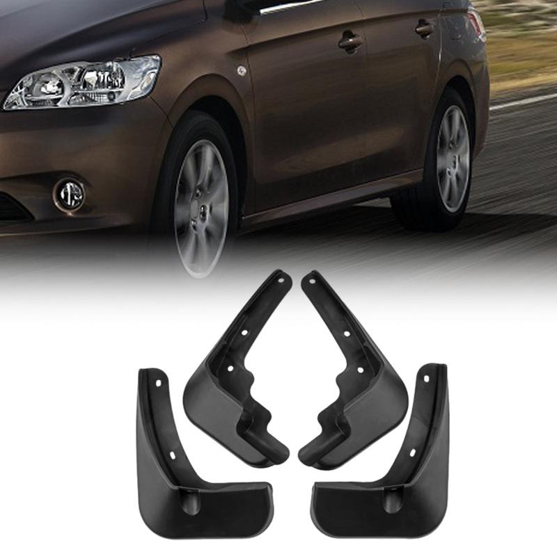 Wheel Guard Mudguards Car Mud Flaps Splash Guard Mud Flaps Black for Peugeot 301 2014-2018