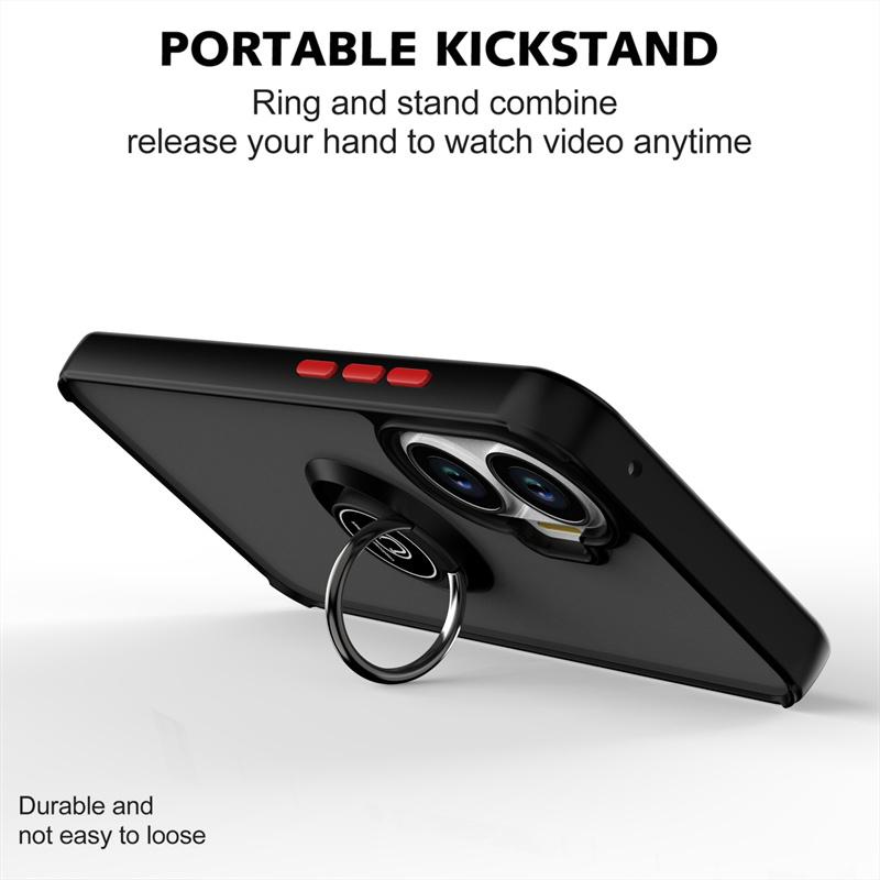 Hülle Für Xiaomi Poco F7 5G Hülle Stoßfest Matte Harte PC Panzerhülle Für Pocof7 Poko Little F7 F 7 7F Magnetischer Halter Ring Abdeckung