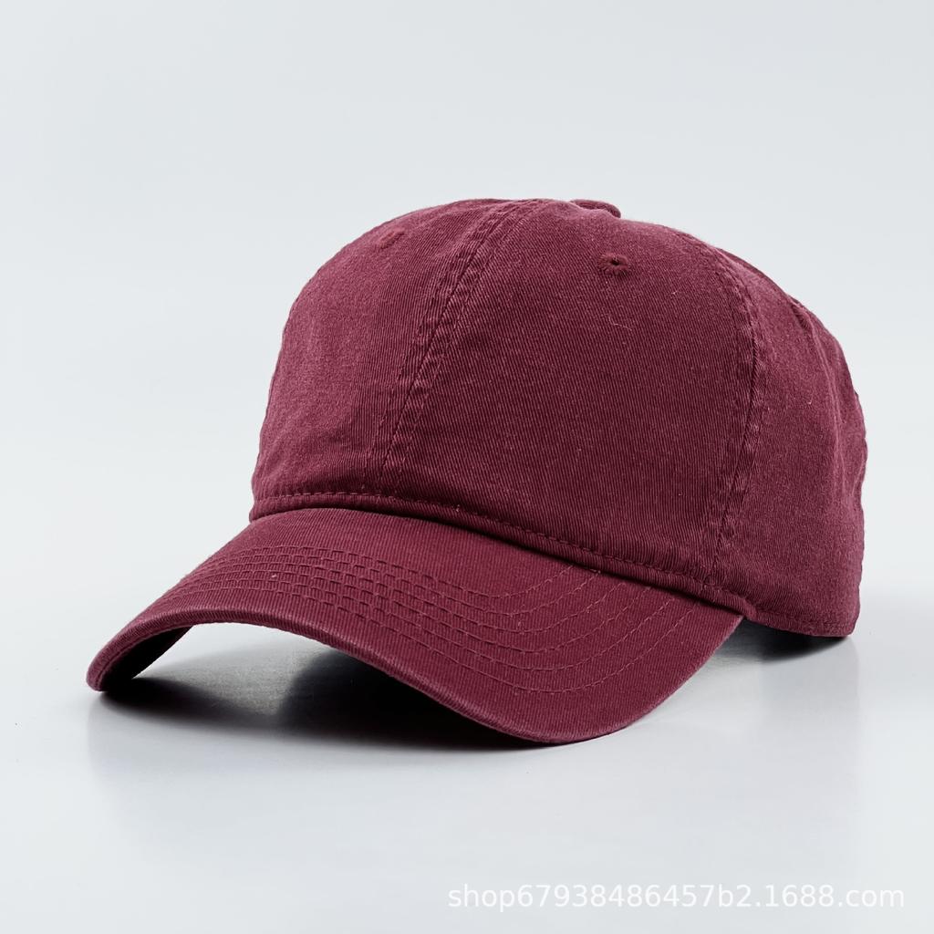 Light plate pure cotton cap men's and women's four-season sunscreen sunshade casual versatile washed baseball cap Europe and America