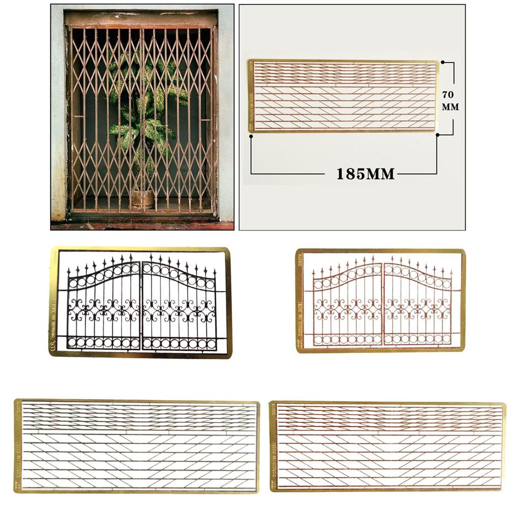 Handmade Model Kits,Brass European Door,1:35 Scale,Miniature Architecture Scene Layouts