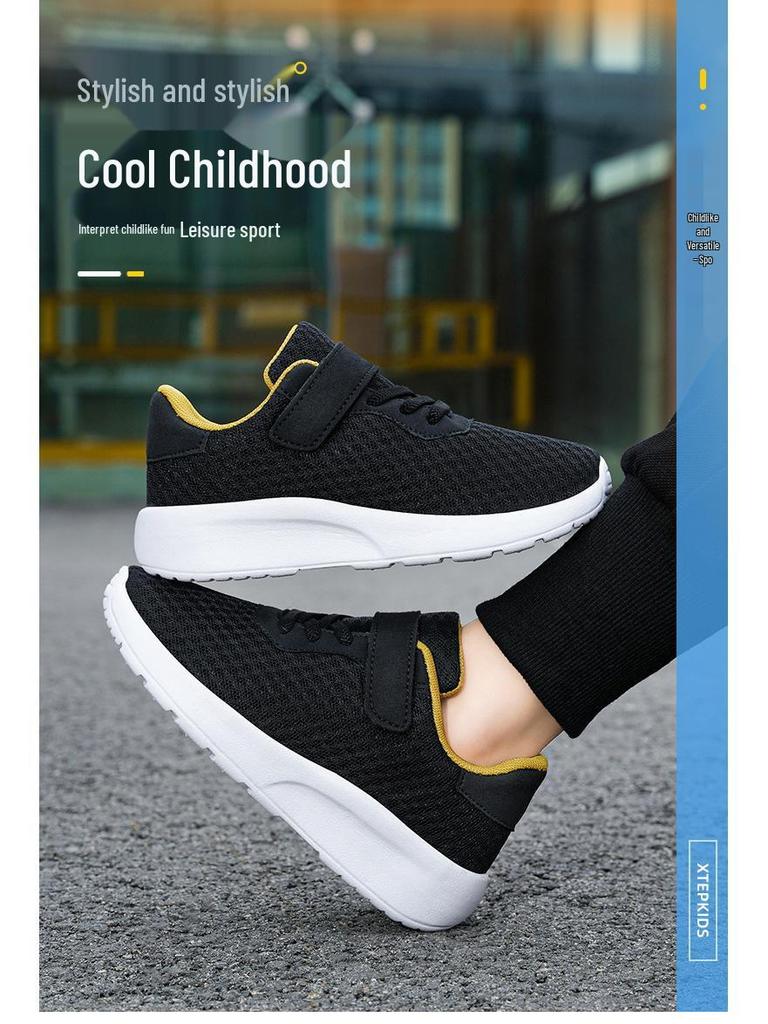 Boys & Girls Lightweight Breathable Sports Shoes, Double Mesh, Ages 7-12, Spring & Autumn Versatile Running Sneakers.