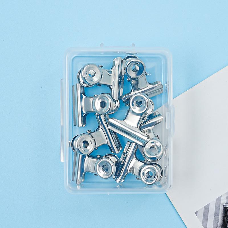 Premium Colorful Round-Head Metal Paper Clips Box