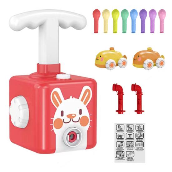 Carro de brinquedo com balão para crianças com inflador, tipo prensa educacional, movido a ar, brinquedo de carro de inércia para crianças, meninos e meninas, presente de aniversário