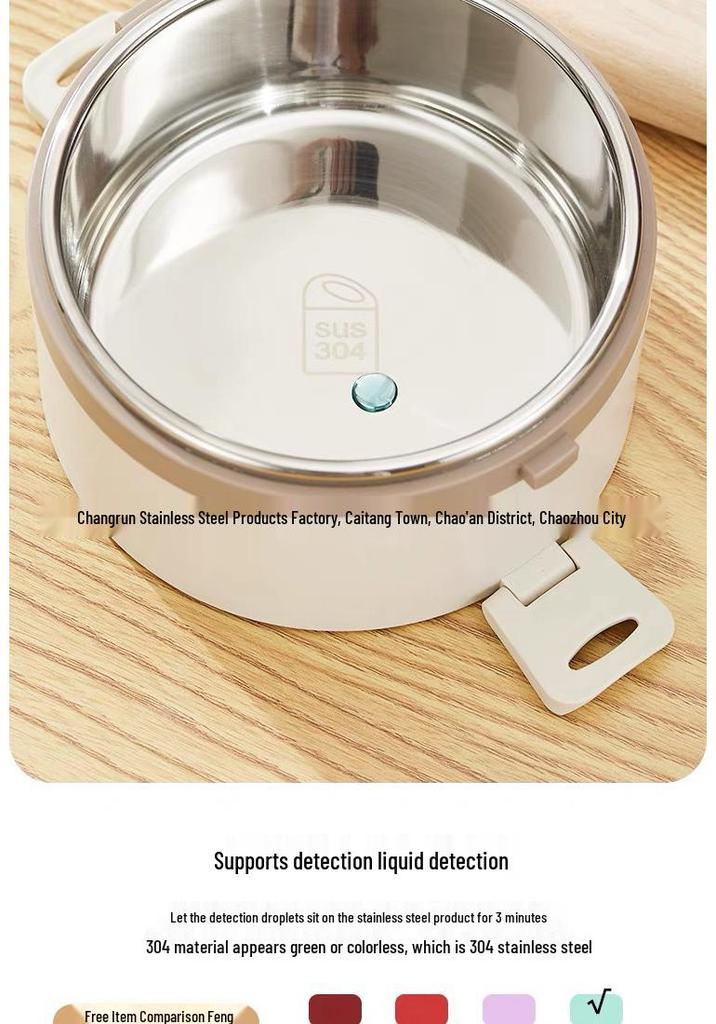 304 Stainless Steel Double-Layer Insulated Lunch Box - Portable, Sealed, Large Capacity for Students and Office Workers