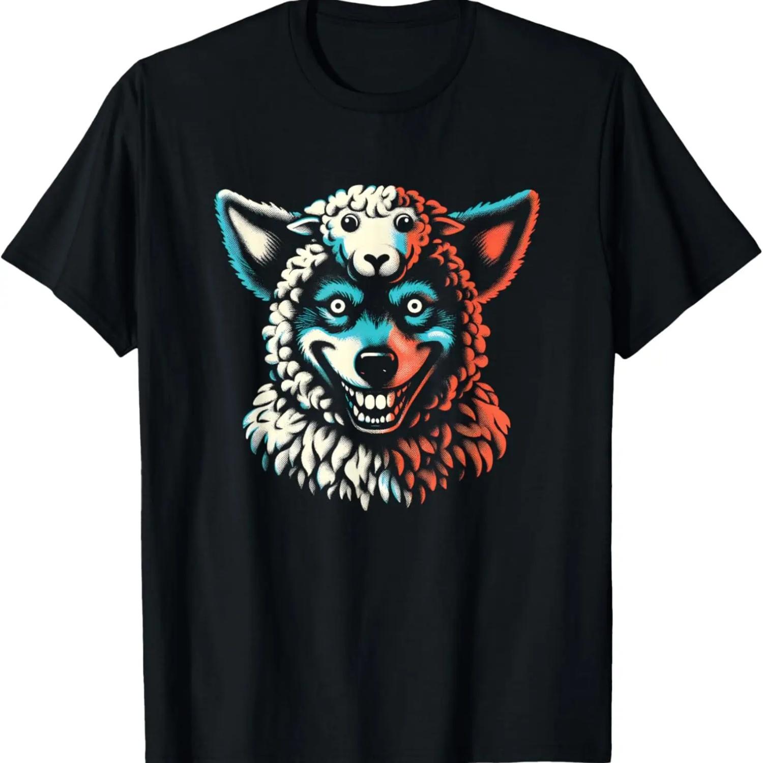 Wolf In Sheep s Clothing - Funny Graphic Wolf Sheep Costume T-Shirt S чёрный