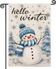Winter Snowman Garden Ag Hello Winter Garden Ag 12x18 Inch Double Sided Blue Snowman Outside Yard Decoration XXP EEU SSL