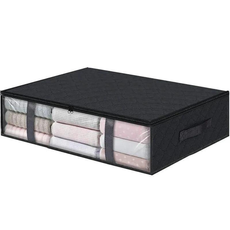 Sac de Rangement Sous Lit Portable Pliable Sac pour Couette Boîte de Rangement pour Vêtements de Garde-Robe Organisateur Anti-Poussière Maison Boîte Organisateur Anti-Poussière